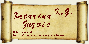 Katarina Gužvić vizit kartica